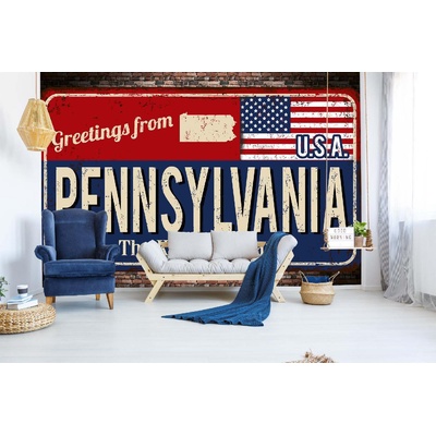 DIMEX ART Самозалепваща се флизелинова фототапета табела - пенсилвания 375 x 250 см