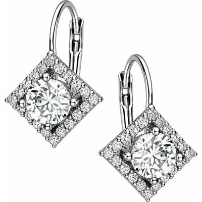 Zlaton Náušnice bílé zlato se zirkony visací 2.2g 1.4cm 000412304253
