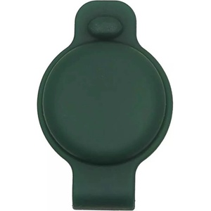 JC Силиконов държач за каишки за домашни любимци за Apple AirTag - JC AirTag Pet Collar Back Clip (тъмнозелен)