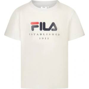Fila Тениска с къс ръкав за момичета fila, Размер 3a, Цвят Бяло (fak0432_bi10001)