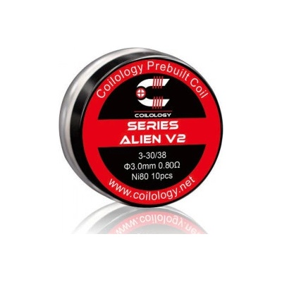 Ciology předmotané spirálky Series Alien V2 Ni80 0,8ohm 10ks
