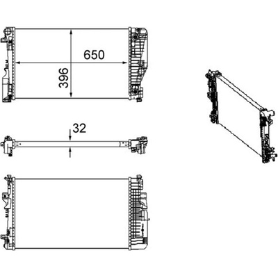 Chladič motora MAHLE CR 1173 000S