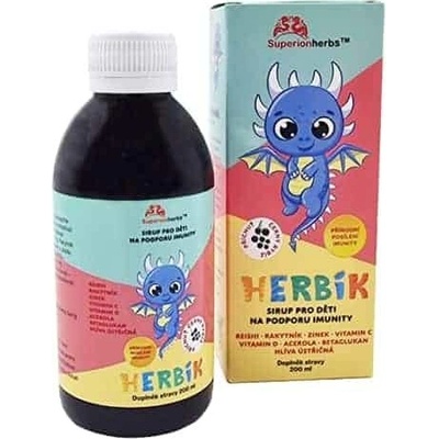 Superionherbs Supík sirup pre deti na podporu imunity 200 ml
