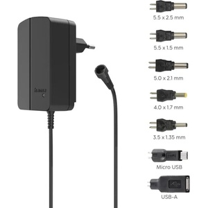 Hama Универсално захранване, регулируемо, 1500mA, 18W, max. 12V, 7 адаптера (HAMA-223615) - megamag