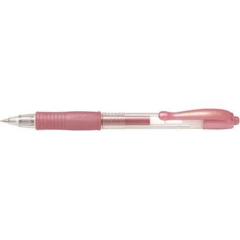 Pilot Гел писалка, 0, 32 мм, с бутон, PILOT "G-2 Metallic", розова BL-G2-7-MP (BL-G2-7-MP)