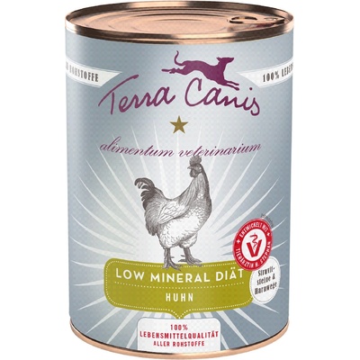 Terra Canis 6x 400g Terra Canis Alimentum Veterinarium Low Mineral Diet Chicken мокра храна за кучета