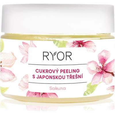 RYOR Sakura скраб със захар за нежно почистване и подхранване на кожата 325 гр