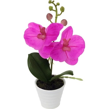 Orchidea v keramickom kvetináči, tm. ružová, ORC720902