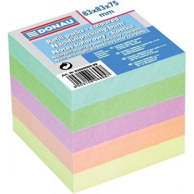 Donau Poznámkový papír náhradní, nelepený, mix barev 83 x 83 mm – Zboží Živě