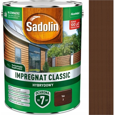 SADOLIN CLASSIC HYBRIDNÍ IMPREGNACE NA DŘEVO TEAK 4,5L