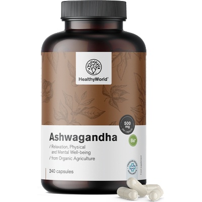 HealthyWorld Ashwagandha 500 mg Bio - 240 капсули