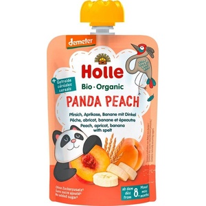 Holle Био плодов пауч Holle - Праскова, кайсия, банан и спелта, 100 g (BB210634) - baby