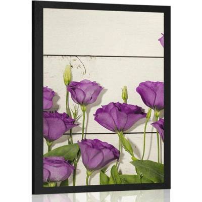 Plakát nádherné fialové květiny - 20x30 black