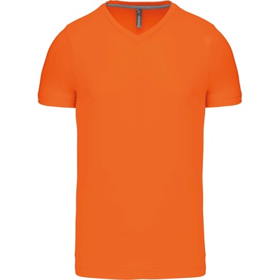 Kariban v-neck k357 / Мъжка тениска с къс ръкав - оранжева s (20k35723501)