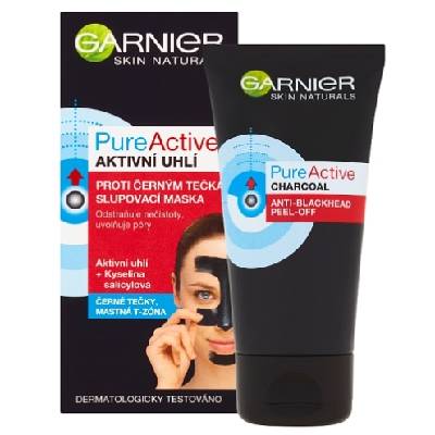 Garnier Pure Active zlupovacia pleťová maska s aktívnym uhlím 50ml