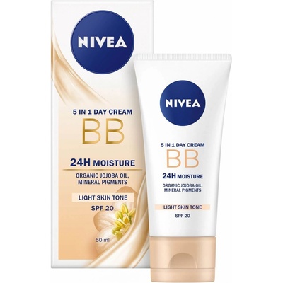 Nivea Skrášľujúci hydratačný krém 5 v 1 BB Cream SPF20 5in1 Beautifying Moisturizer Dark 50 ml