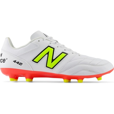 New Balance Футболни бутонки New Balance 442 V2 Firm Ground Football Boots - White/Volt