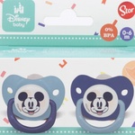 Stor Силиконови залъгалки Stor - Mickey Mouse Full Of Smiles, 0-6 м, 2 броя (10469) - baby