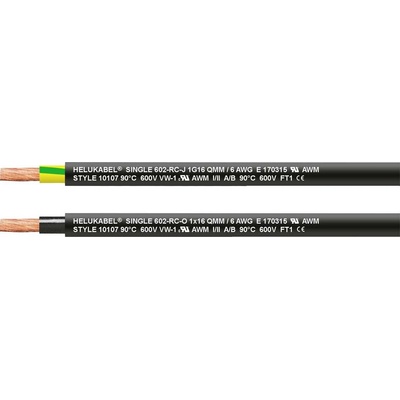Helu 69605-100 kabel pro energetické řetězy, SGL.602-RC, 1 x 25 mm², zelenožlutá, 100 m