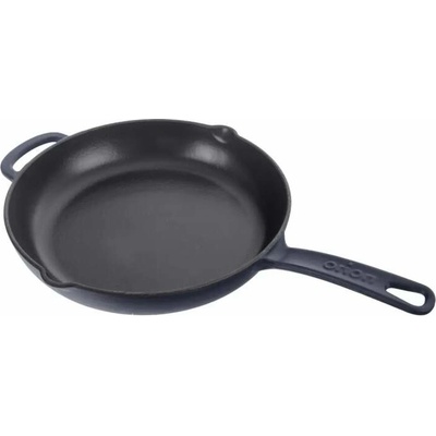 Orion Pánev litina smaltovaná 26 cm 113218 modro-šedá madlo+výlevky