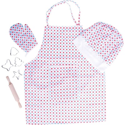 Bigjigs Toys Súprava na varenie so zásterou s bodkami