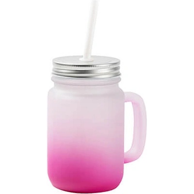 Mason Sklenice Jar matná fialový gradient sublimace termotransfer 350 ml