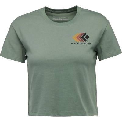 Black Diamond Дамска тениска Black diamond Women's Faded Crop S/S Tee T-shirt - Laurel Green - размер XL (916-1333-0215)