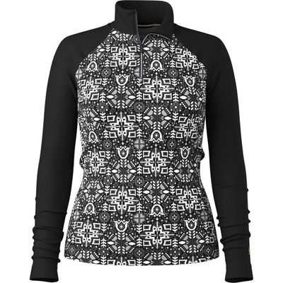 Smartwool W Classic Thermal Merino BL 1/4 Zip B Lady black deco floral