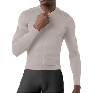 Castelli Мъжка фланелка с дълъг ръкав за колоездене Castelli Espresso 2 L/S Jersey Cycling jersey - Silver Moon (056-3890-0513)
