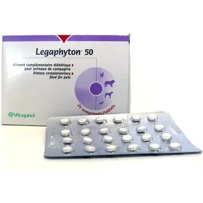 Vétoquinol - Legaphyton / легафитон / - xранителна добавка за кучета и котки, спомагаща за правилно функциониране на черния дроб 50 мг. / 24 табл