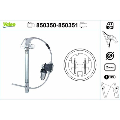Mechanizmus zdvíhania okna VALEO 850350