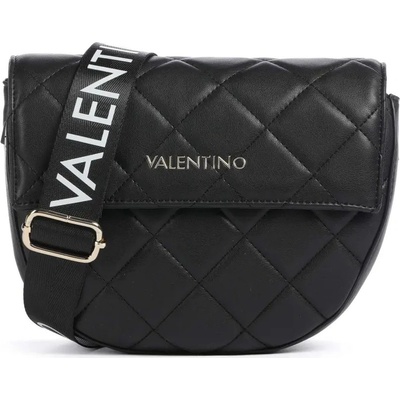 Valentino bags crossbody kabelka půlměsíc umělá prošívaná kůže černá
