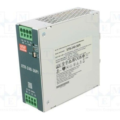 MEAN WELL XTR-240-36PI Napájecí zdroj: spínaný; na lištu DIN; 240W; 36VDC; 0÷6,66A; OUT: 1