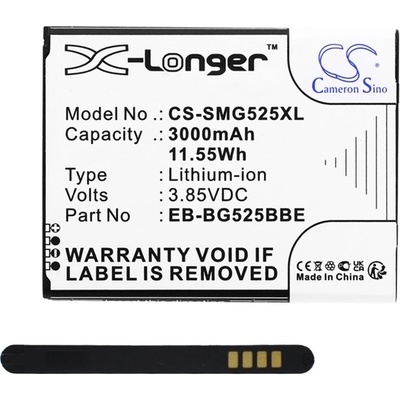 Cameron Sino Samsung Xcover 5 CAMERON SINO Li-Ion батерия 3, съвместима със Samsung EB-BG525BBE, BLACK CS-SMG525XL (CS-SMG525XL)
