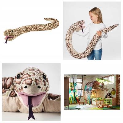 Ikea djungelkog bábka hadica python barmese 171 cm (Ikea djungelkog bábka hadica python barmese 171 cm)