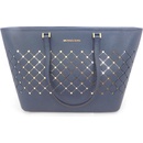 Michael Kors Large Jet set Carryall leather Shoulder Tote navy