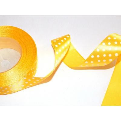 Stuha saténová s puntíkem, WSK6012, šíře 12 mm / balení 22 m – Zbozi.Blesk.cz