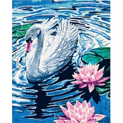 zuty Malování Podle Čísel Labuť Se Dvěma Lekníny 40 x 50 Cm Plátno