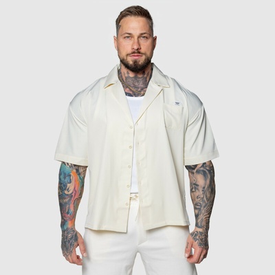 Iron Aesthetics Cuban oversized košeľa béžová
