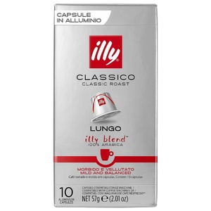 illy Кафе капсули Illy Clasicco Lungo, съвместими с Nespresso, 10бр