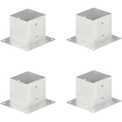 OMAXI Patka na sloupek 4 ks pozinkovaný kov 141 mm 833743