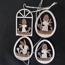 Veľkonočné drevené výrezy 8 ks 7x3,8 cm