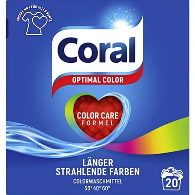 Coral прах за цветно пране 20 пранета немски