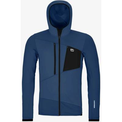 Ortovox Fleece Grid Hoody blue nunatak