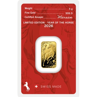 Argor-Heraeus zlatý slitek Rok Koně 2026 5 g