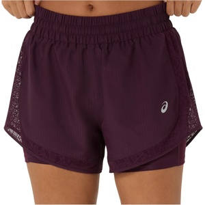 ASICS Дамски шорти за бягане Asics Women's Nagino Run 2in1 Short Running shorts - Dark Aubergine (112-4550-0112)