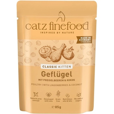Catz Finefood KITTEN drůbeží a brusinky 85 g