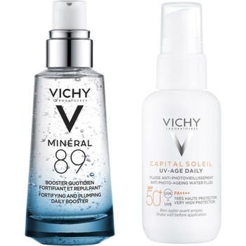 Vichy Комплект - Хидратиращ гел-бустер и Флуид за лице UV-Age Daily, SPF50+, 50 + 40 ml
