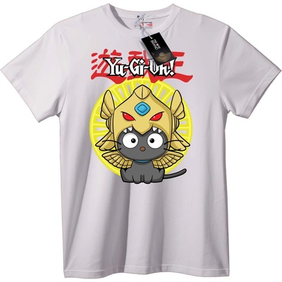 NOONEBRAND Тениска Yu-Gi-Oh! Котка - 6XL, White