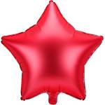 Party Deco Фолиев Балон Звезда, Червена 48см (fb3s-007)